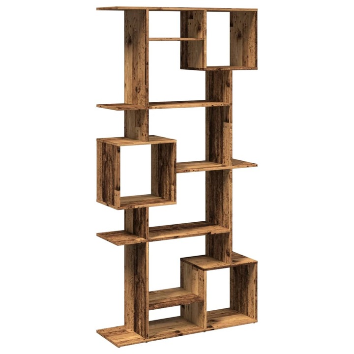 VidaXL antik fa színű szerelt fa könyvszekrény 92 x 29 x 188 cm 17.1 kg