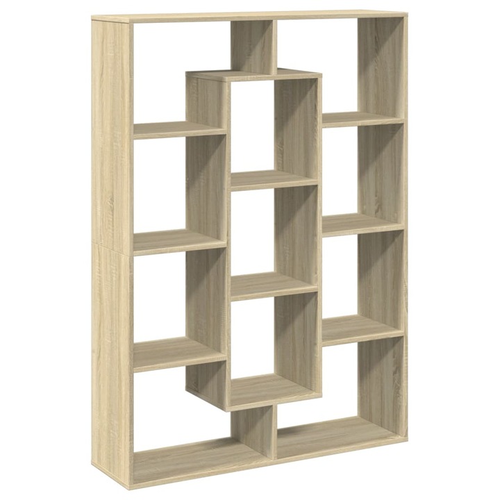 VidaXL sonoma tölgy színű szerelt fa könyvszekrény 102 x 29 x 143 cm 15.65 kg