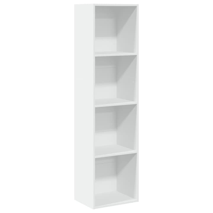Biblioteca vidaXL, alb, 40x30x152 cm, lemn prelucrat, 16.4 kg