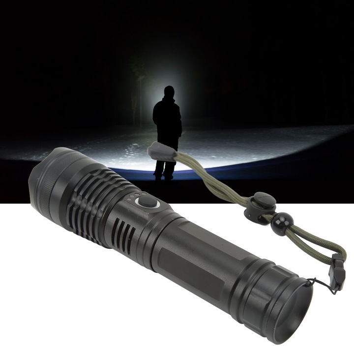 Мощен фенер, longziming, 15000LM, водоустойчив, 16.6x4x3.3cm