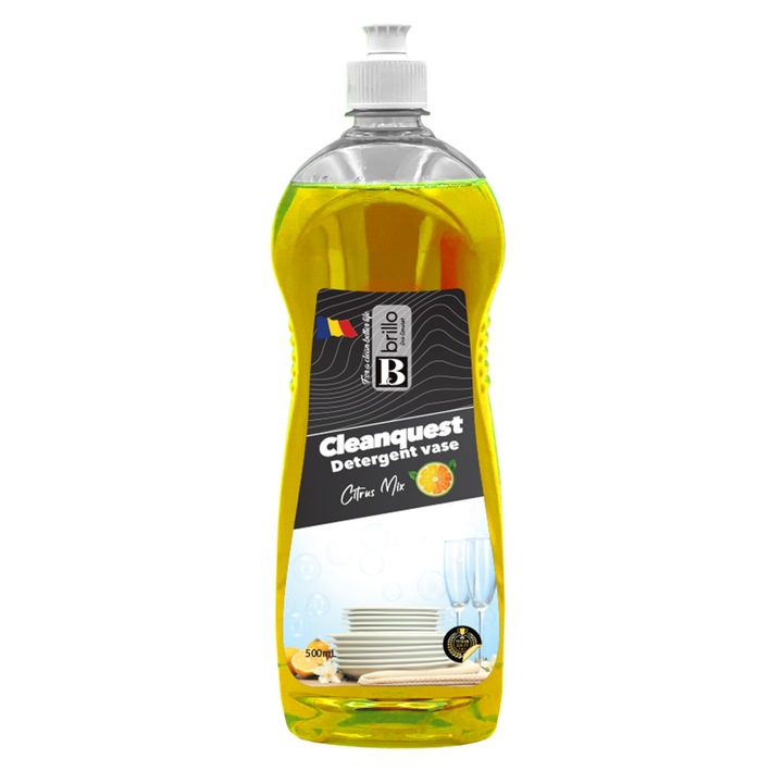 Detergent vase, Brillo Cleanquest Citrus Dish 1L