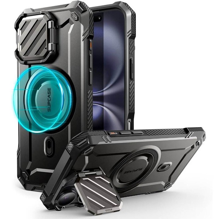 Husa pentru iPhone 16, Supcase Unicorn Beetle XT MagSafe, Z68, Policarbonat, Black