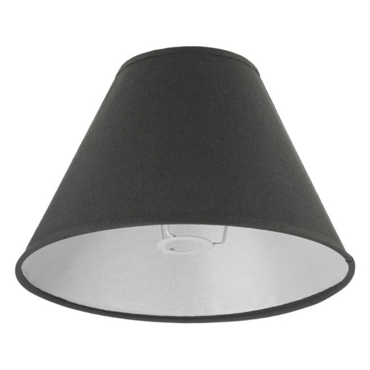 Abajur textil pentru veioza VENITIVO®, Inaltime 17 cm. diametru baza 25 cm diametru varf 10.5 cm, diametru soclu 3 cm, culoare gri