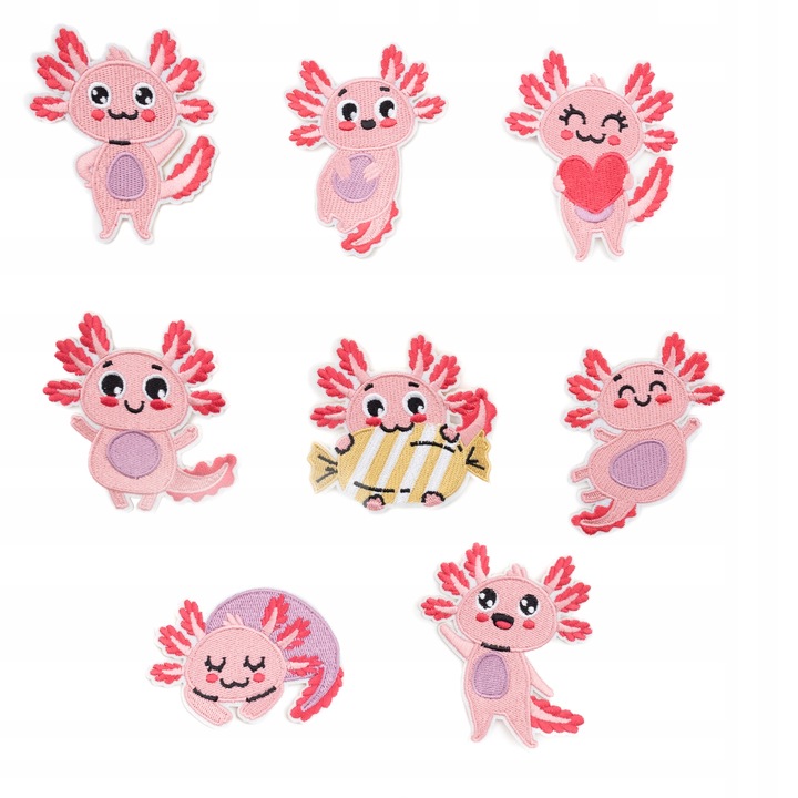 8 db kitűző szett, Kis angyal, Z243, állatfigurás, rózsaszín