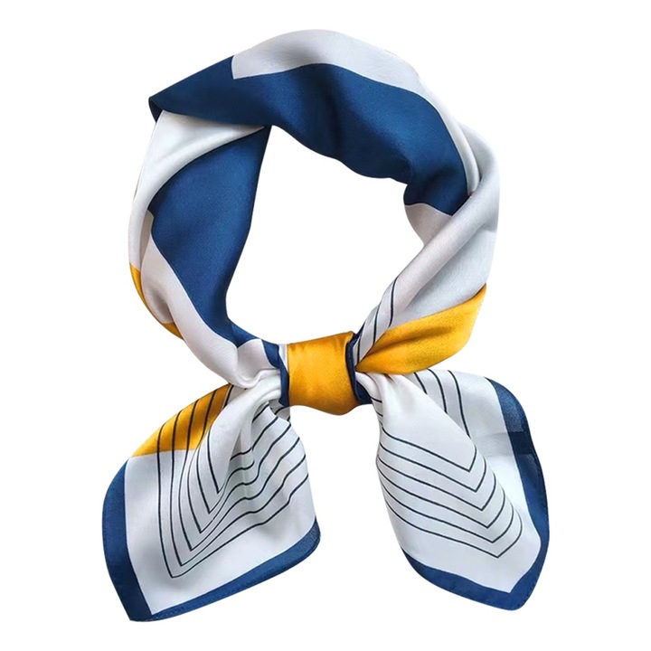 Esarfa patrata, BGHYHYHI, matase, 70x70cm, multicolor