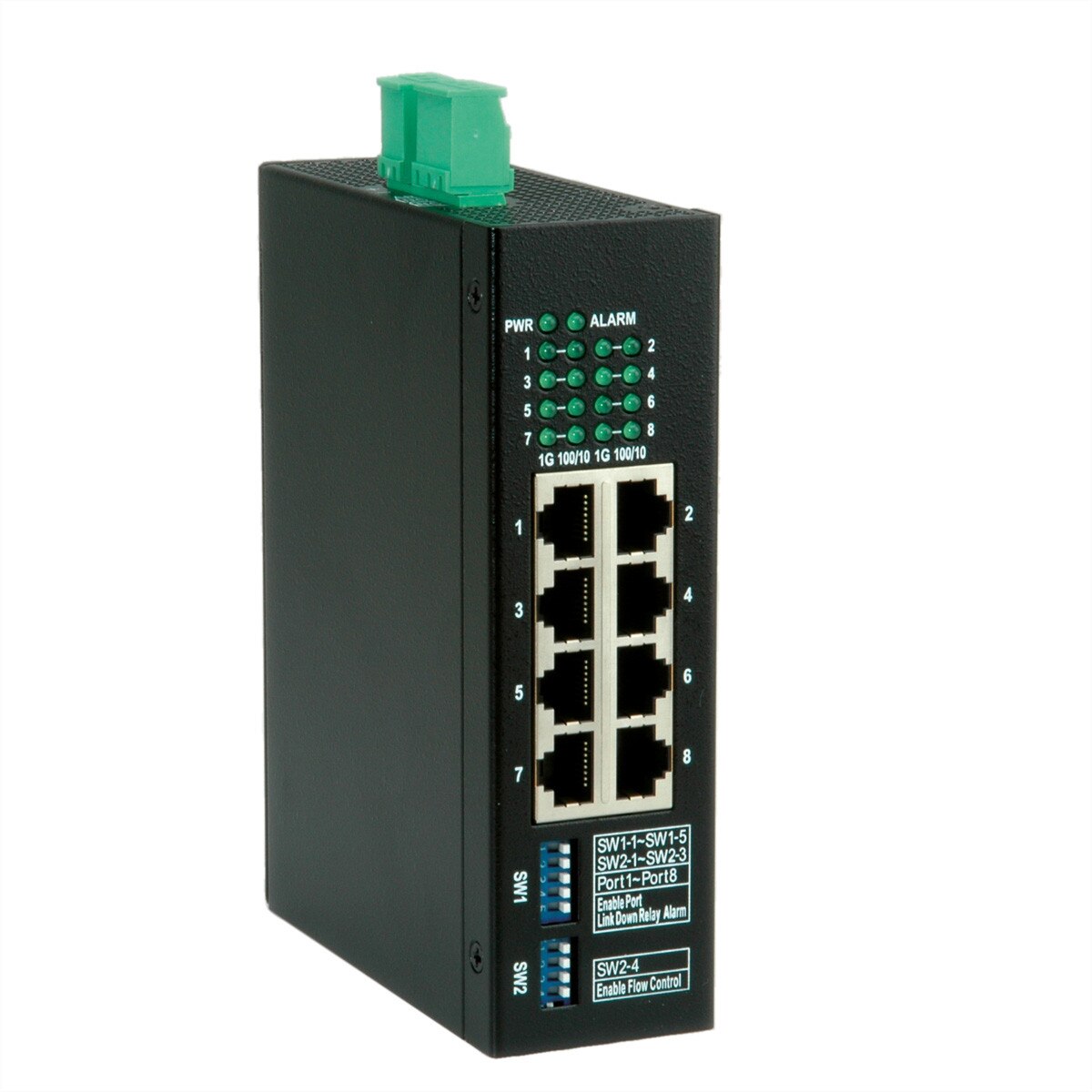 Switch Gigabit Roline, 8 porturi RJ-45, 10/100/1000Base-T, montare