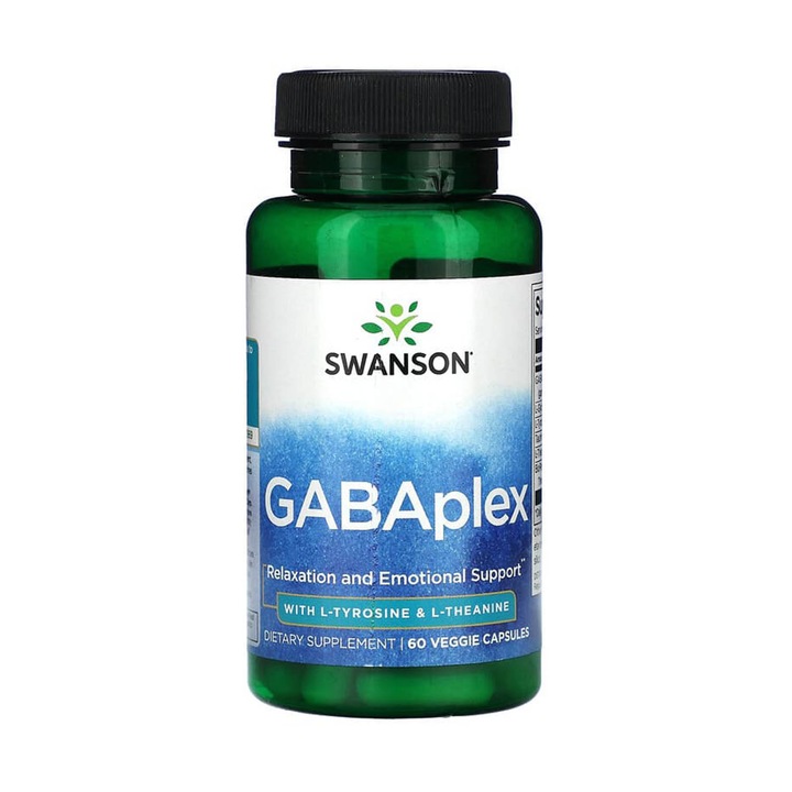 GABAplex with L-Tyrosine & L-Theanine, Swanson, 60 capsule SWU938