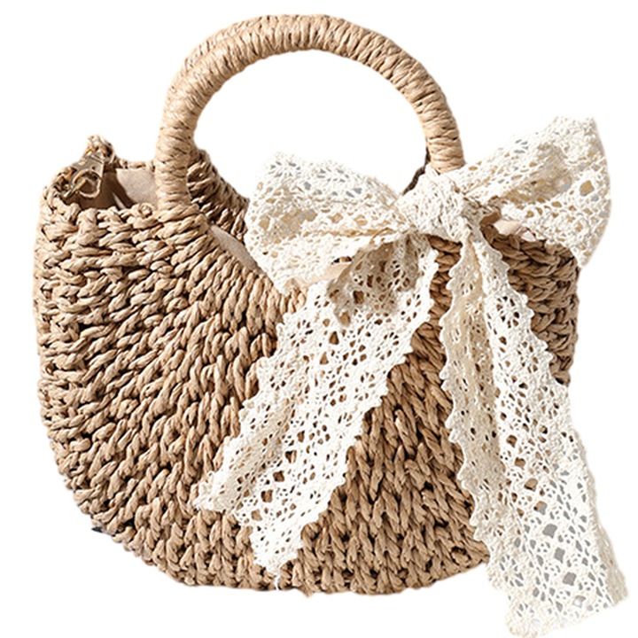 Jormftte válltáska, kézzel szőtt minta, curry/bézs, 20x14x6cm