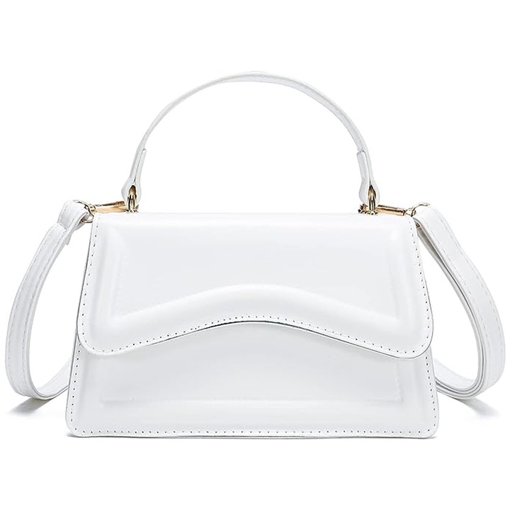 Női táska, Jormftte, ökológiaibőr, 20x12x7 cm, Fehér