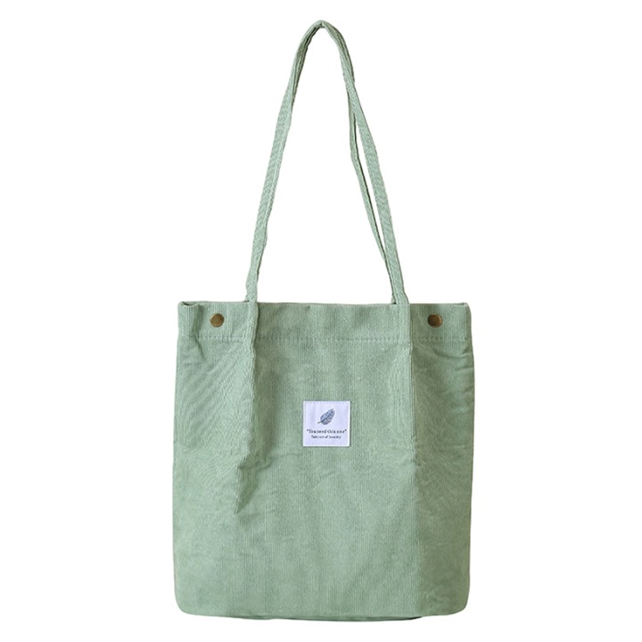 Női válltáska, Jormftte, kordbársony, világosszürke, 34x30x12cm, 1 táska szett