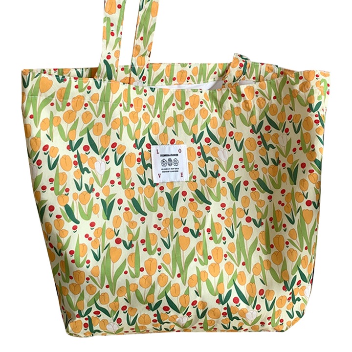 Jormftte női táska, 44x34x15cm, vászon, 1 rekeszes, többszínű