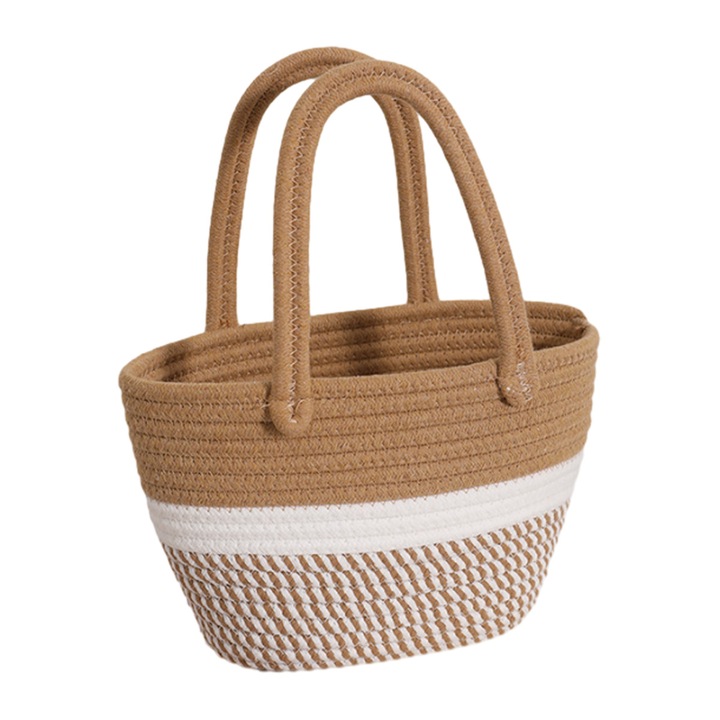 Pamut táska Strandtáska Bevásárlótáska Válltáska belső zsebbel Kézitáska Hátizsák Crossbody táska Kávé színű táskák