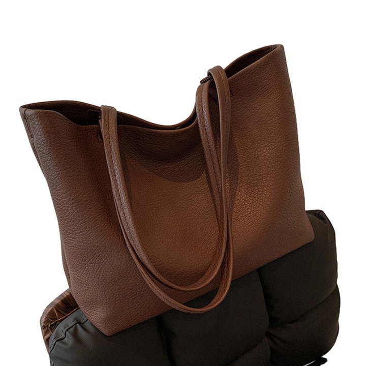 Női tote táska, Jormftte, fekete és kávé, 31x26x12cm, 1 táskás szett