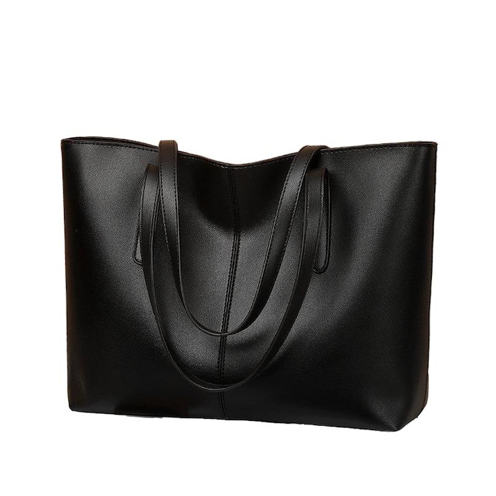 BGHYHYHI női laptoptáska, fekete, minimalista dizájn, több rekeszes, nagy méret