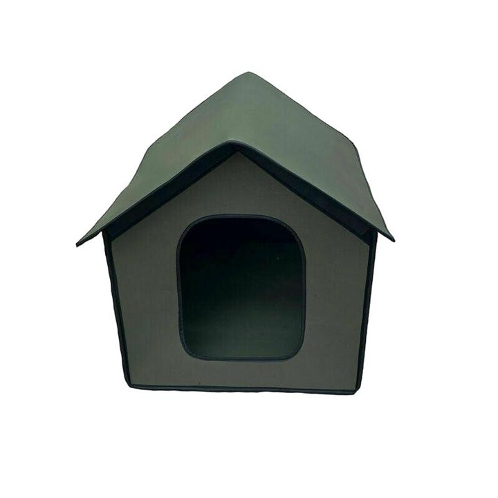 Casa pentru animale BGHYHYHI, adapost exterior impermeabil, verde, 38x35x38cm, pentru pisici, iepuri si caini mici