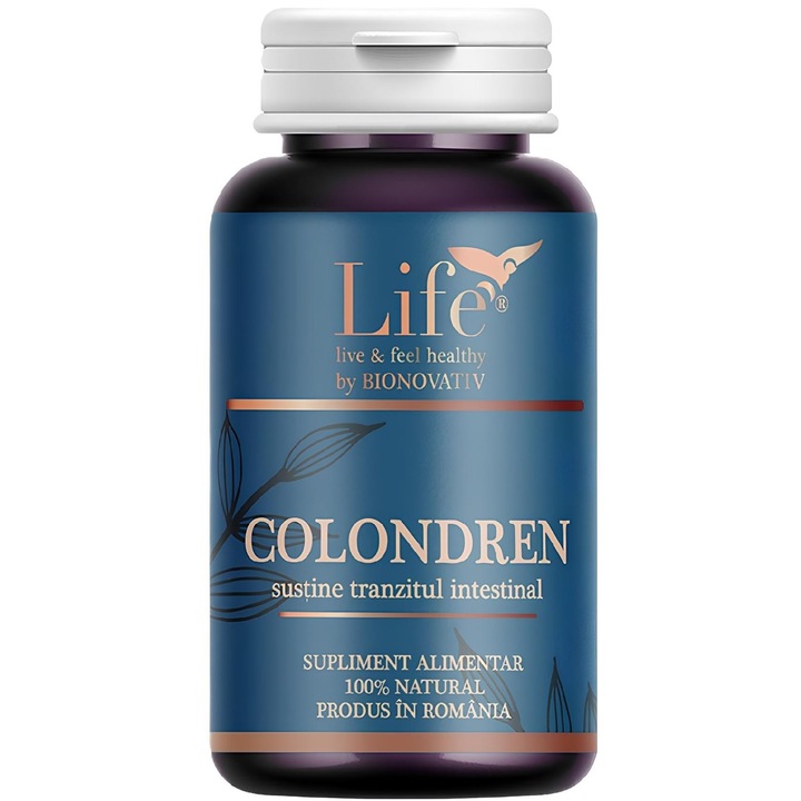 ColonDren, formula 10 ingrediente pentru normalizarea tranzitului intestinal si detoxifierea organismului, 30cps, LIFE by Bionovativ