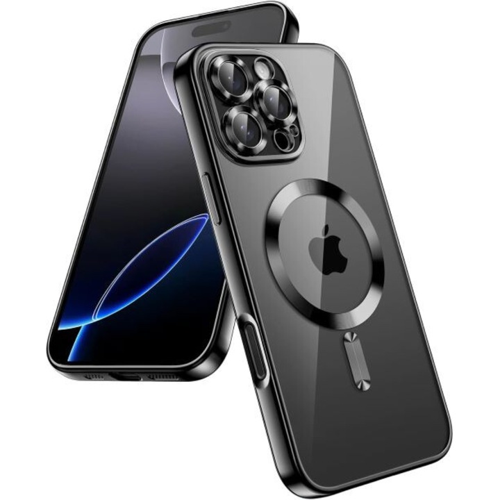 Lux Magnetic TPU tok kompatibilis iPhone 16 Pro készülékkel, elektromos fekete