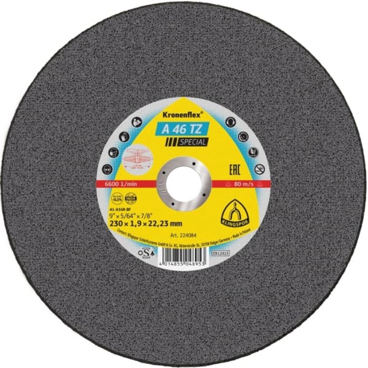 SET 25 Discuri de debitare Kronenflex A 46 TZ, 125 x 1, 6 x 22, 23 mm, Drept