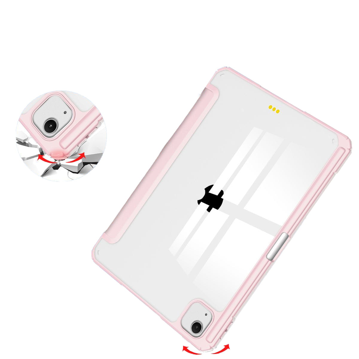 Husa tableta Bizon Case Tab Clear Matt pentru iPad Air 13” 2024, roz