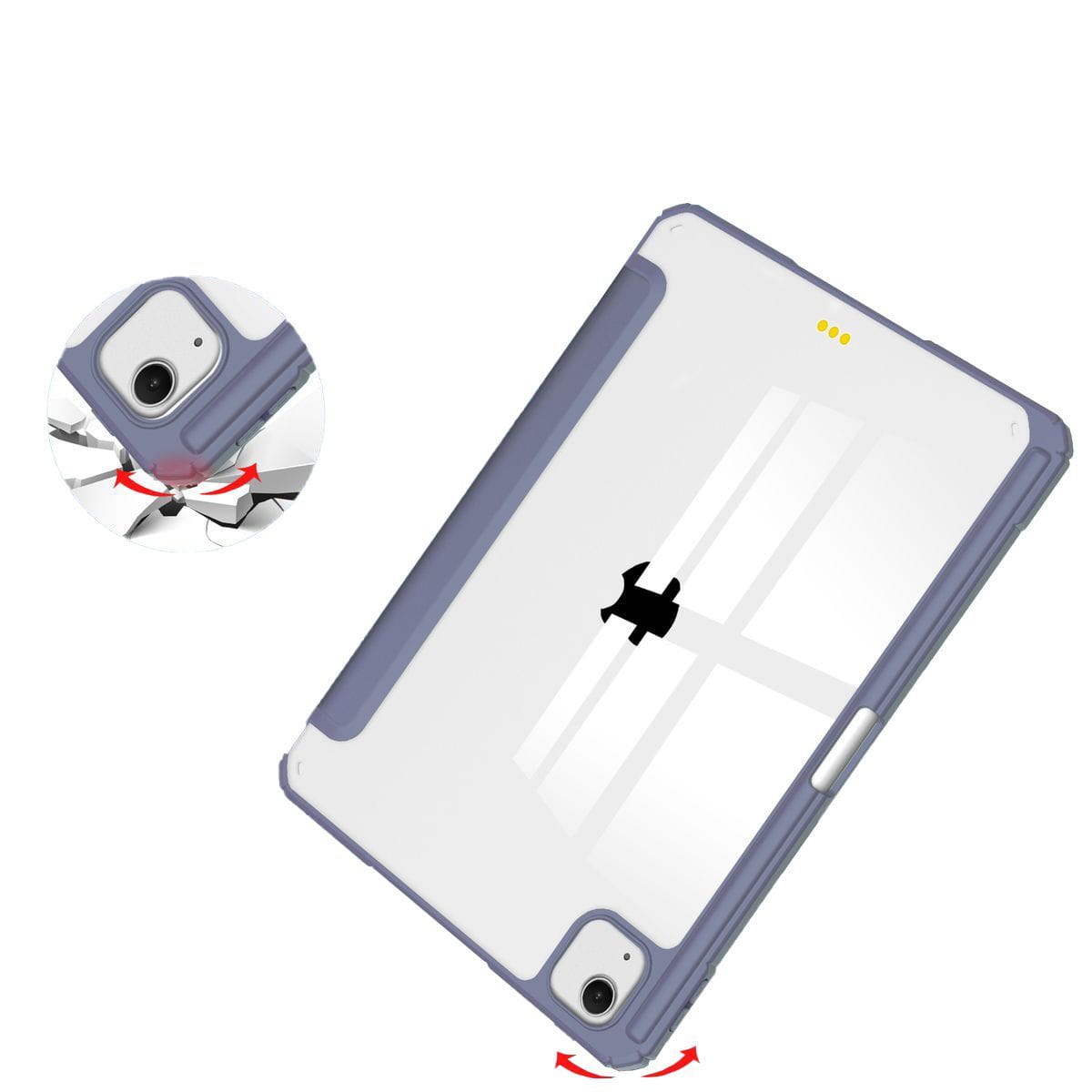 Husa tableta Bizon Case Tab Clear Matt pentru iPad Air 13” 2024, lavanda