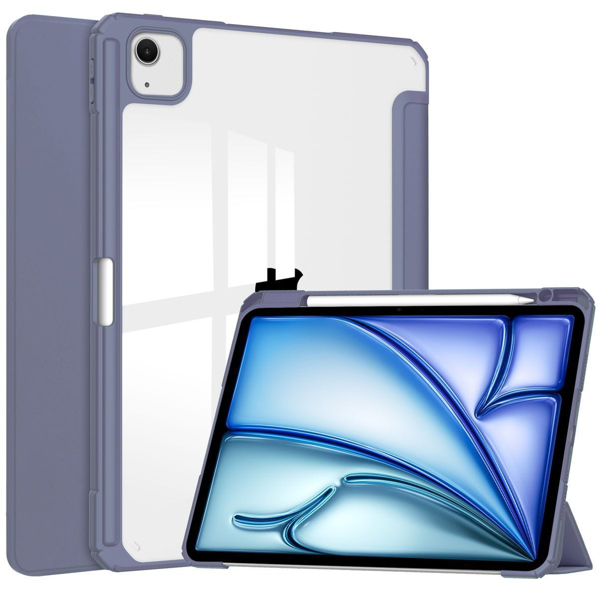 Husa tableta Bizon Case Tab Clear Matt pentru iPad Air 13” 2024, lavanda