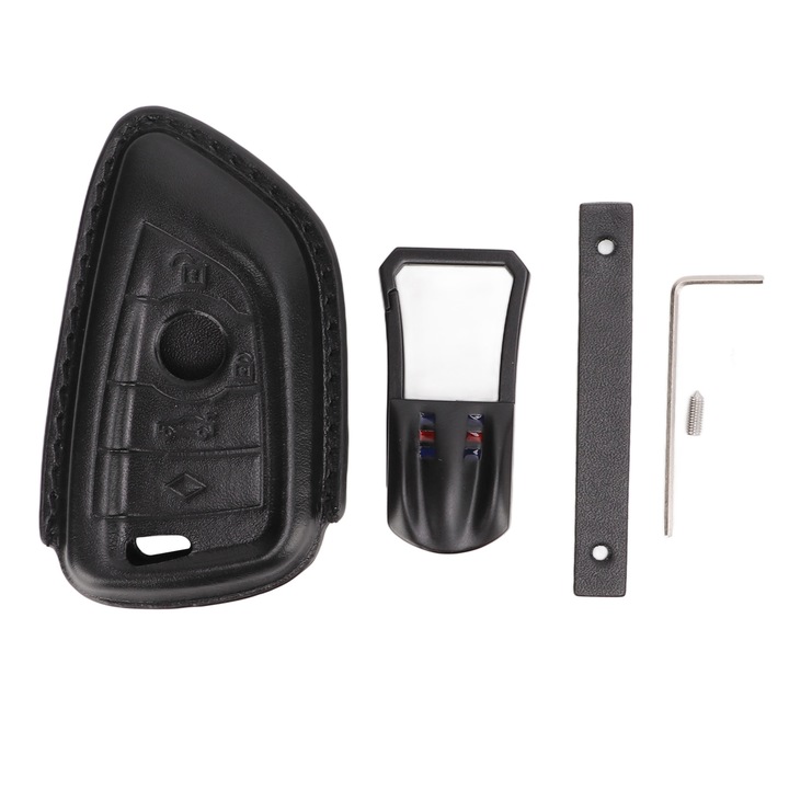 Piele 4 butoane Smart Car Key Fob Cover Protector pentru telecomanda pentru seria X1 X2 X3 X5 X6 2 5 6 7