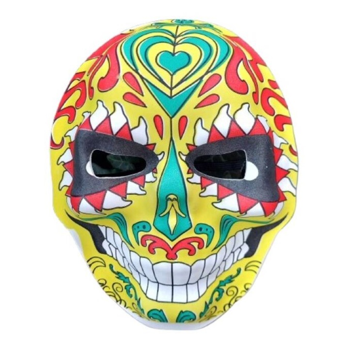 Маска с череп на мексикански персонаж, маска за възрастни за Хелоуин, 4