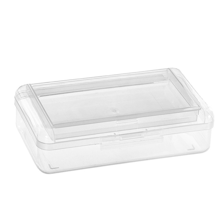 Penare multifunctional, capacitate mare, strat dublu, transparent, plastic, student, alb