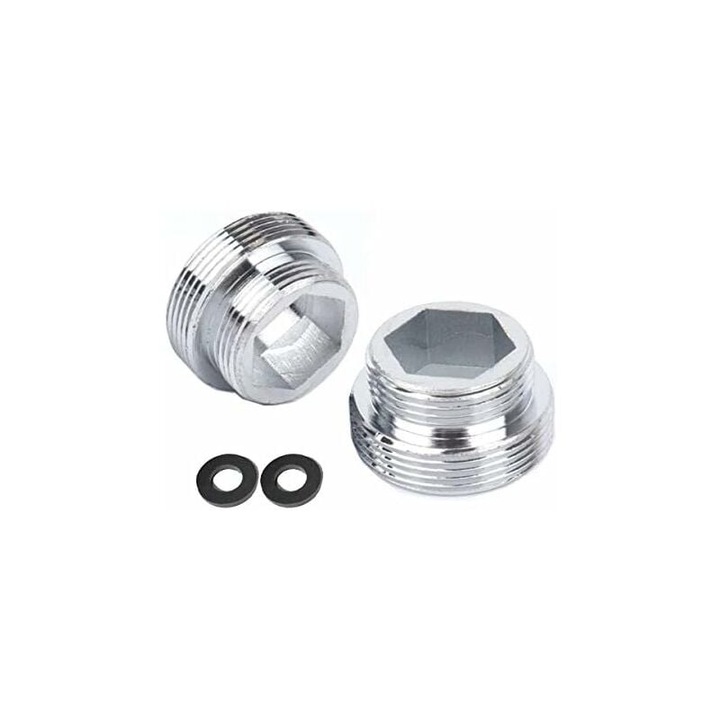 Adaptor metalic solid pentru robinet de bucatarie (M24 la M22)