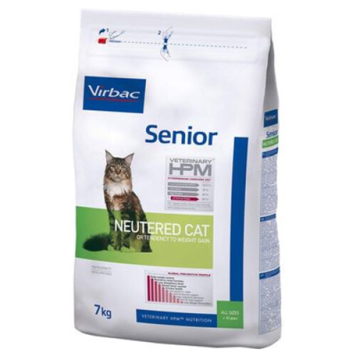 Virbac Senior ivartalanított macskáknak való eledel, 1,5 kg