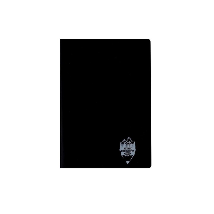 Caiet A4, 100 file Daco CT410AR, 70 g/mp, Matematica, coperta plastic, Negru