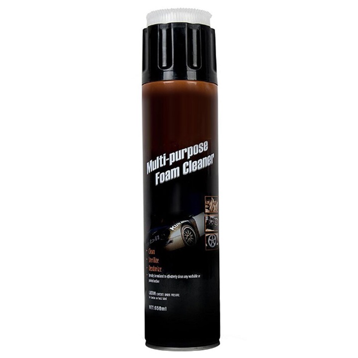 Spuma Auto EDAR Cu Perie Pentru Curatare Si Protectie Bord, Caroserie, Tapiterie, Exterior Masina, Cantitate 650 ml