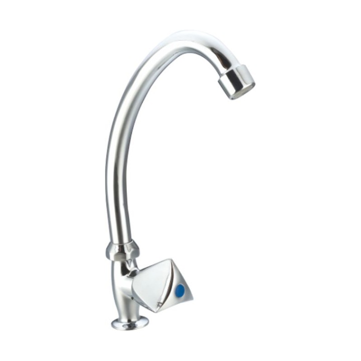 Baterie apa rece, pentru bucatarie, monocomanda, cromata, pipa 185 mm