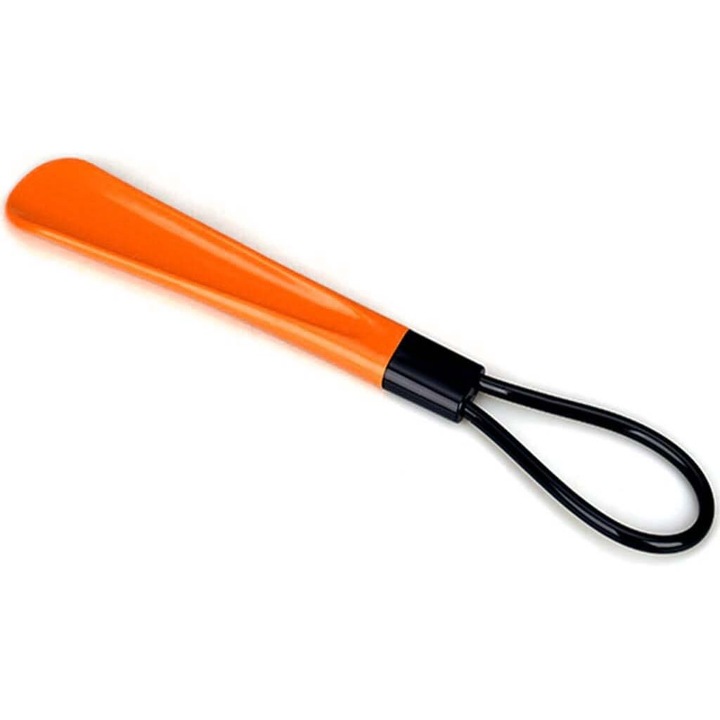 Incaltator pentru orice tip de pantofi adidasi sau incaltaminte, cu agatatoare, 30 cm, portocaliu, dalimag