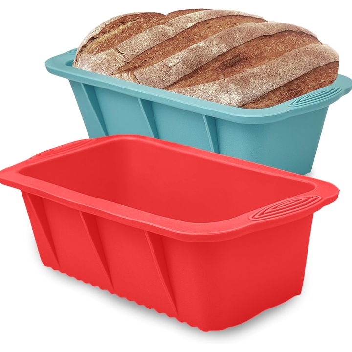 Szilikon tavi kefe, Jormftte, 2 darabos készlet, piros és kék, 25x12x7cm