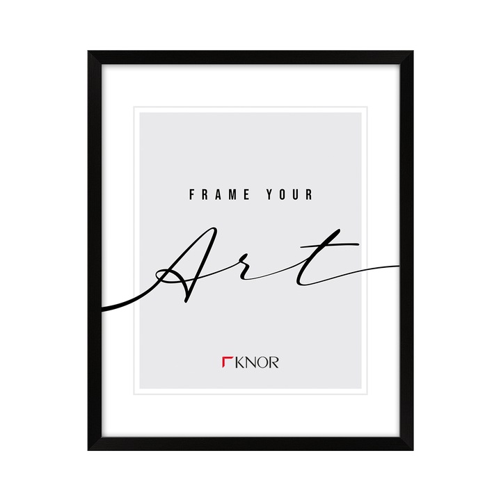 Rama foto, Knor, Sticla, 40x50 cm, Negru