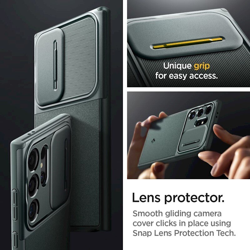 Husa Antisoc pentru Samsung Galaxy S24 Ultra, Protectie Camera, Negru