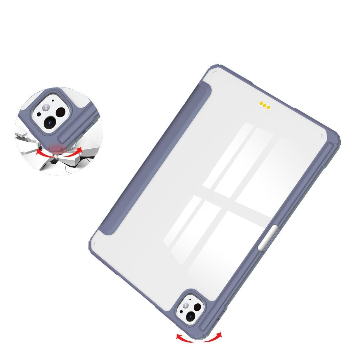 Husa tableta Bizon Case Tab Clear Matt pentru iPad Pro 11” 5th gen 2024, lavanda
