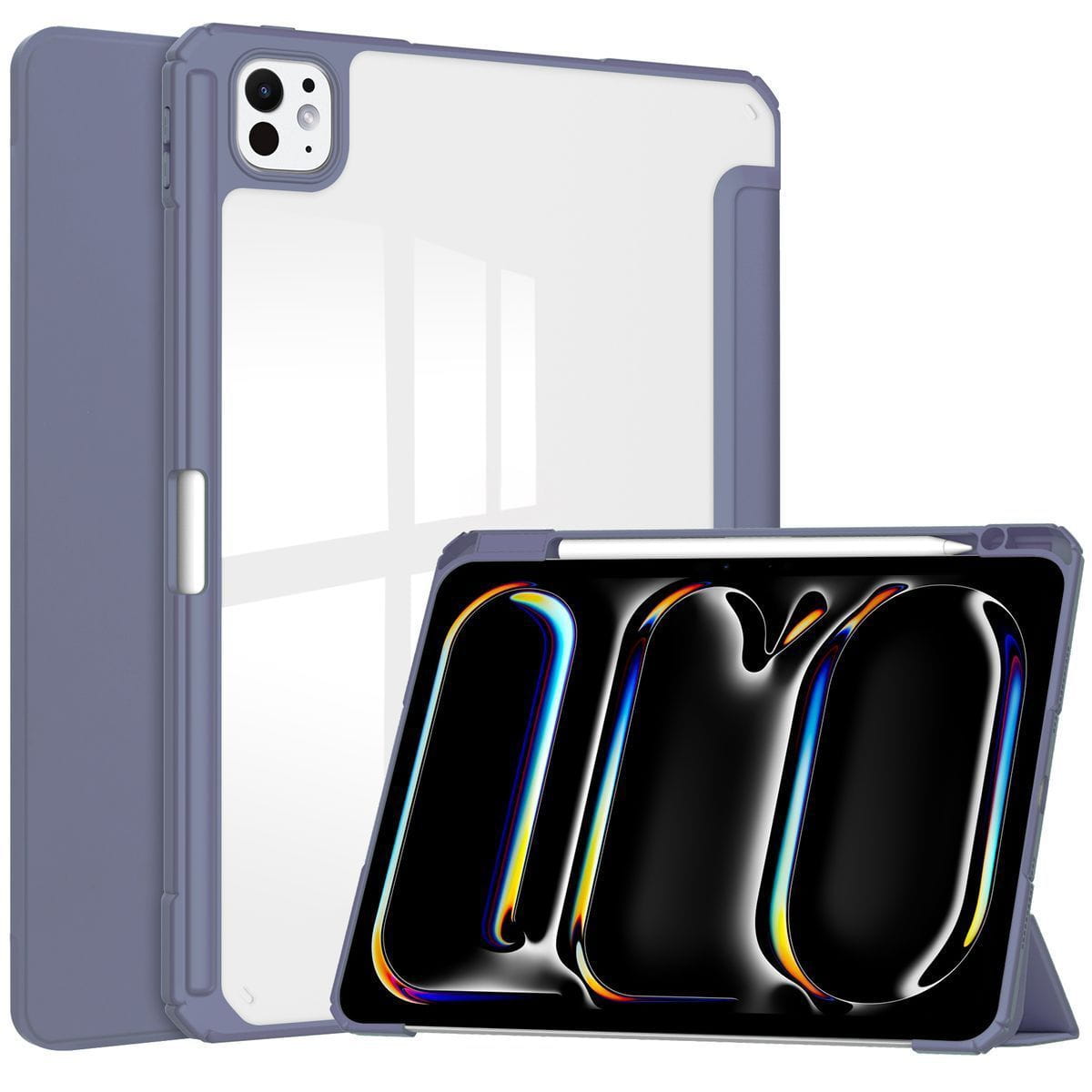 Husa tableta Bizon Case Tab Clear Matt pentru iPad Pro 11” 5th gen 2024, lavanda