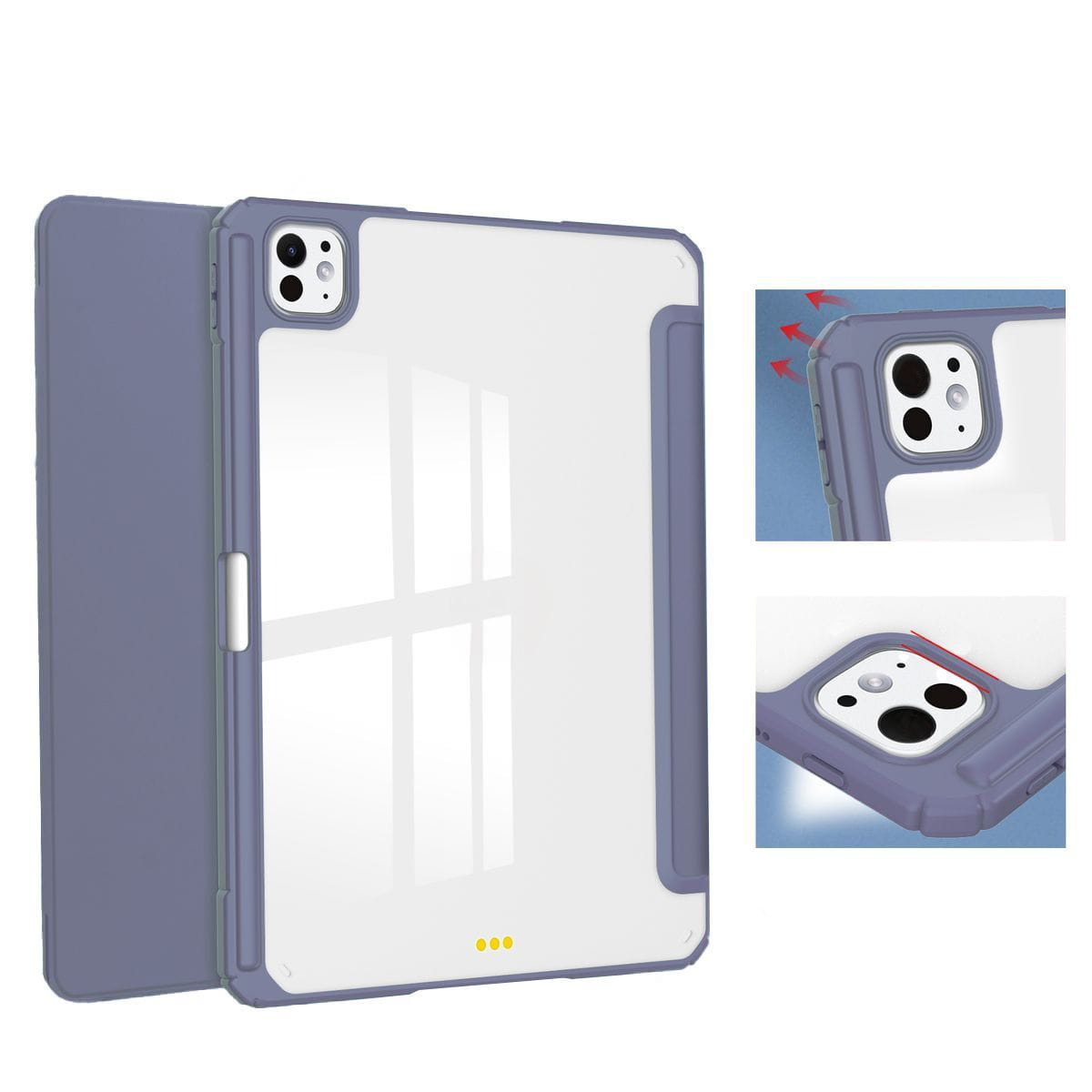 Husa tableta Bizon Case Tab Clear Matt pentru iPad Pro 11” 5th gen 2024, lavanda