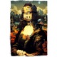Magnolion tricou pentru barbati Pareidolia Mona Lisa oras fantezie v2, Negru, M