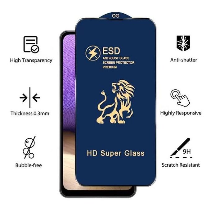 Folie de Protectie OG din Sticla compatibila cu Samsung Galaxy A55 5G, sticla ESD, Super HD Glass, Anti-static