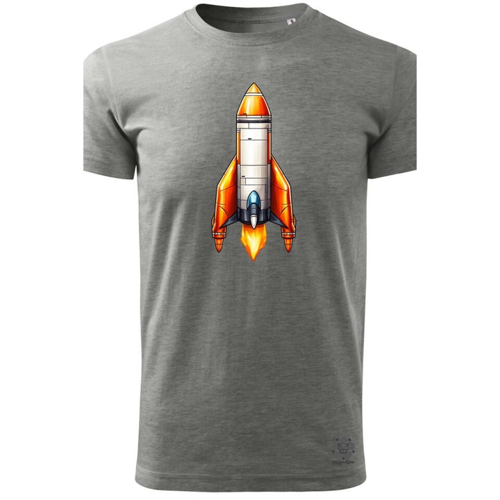 Magnolion tricou pentru barbati Joc nava spatiala v3, Gri melange, L