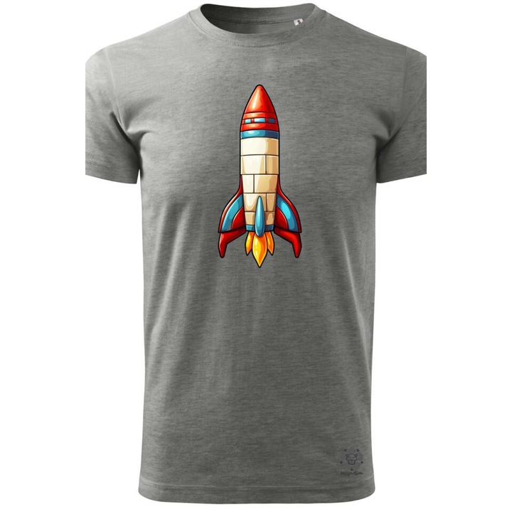 Magnolion tricou pentru barbati Joc nava spatiala v4, Gri melange, L