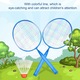 Badminton ütő szett 2 darab, Jormftte, nylon és ötvözet, 45x21cm