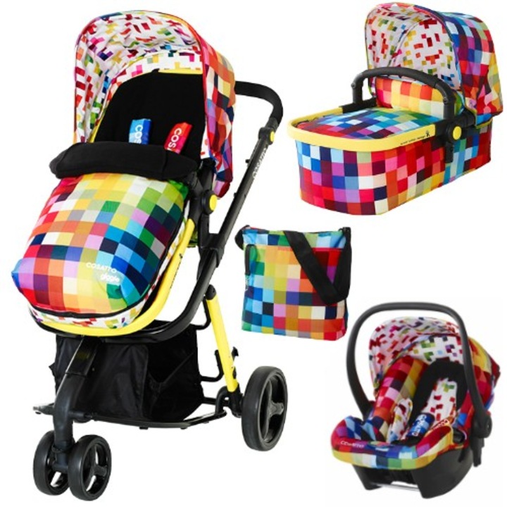 Carucior sistem Cosatto 3 in 1 Giggle Pixelate
