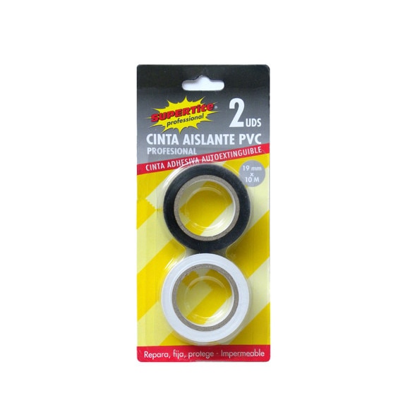 Banda izolatoare PVC 2 buc SUPERTITE, 19 mm x 10 m