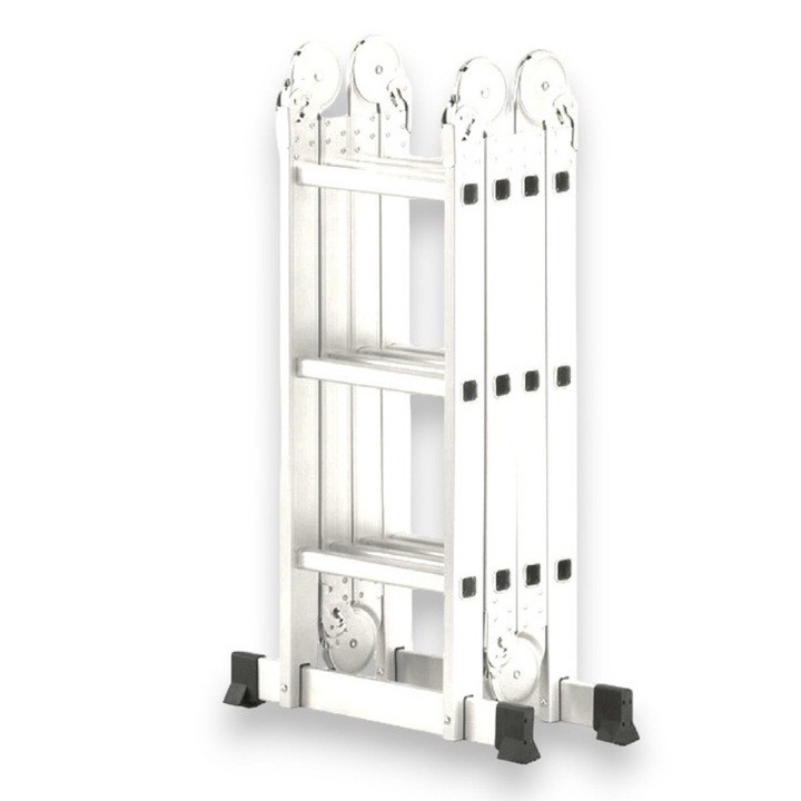 Hitman Алуминиева стълба с шарнирна стойка 4х3 стъпала 3,8 метра