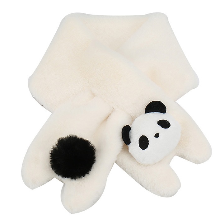 Fulat pentru copii, model urs panda, plus, alb/negru