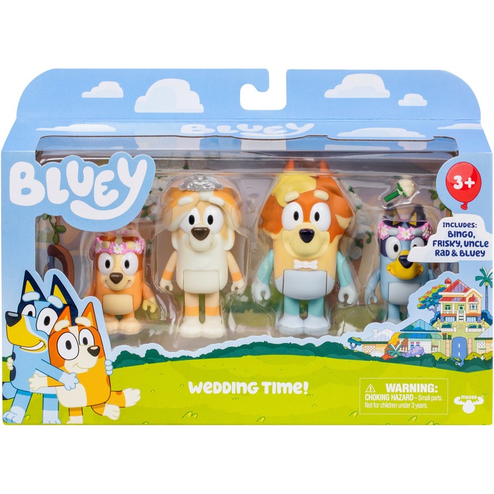 Комплект 4 фигурки Bluey - Wedding Time!